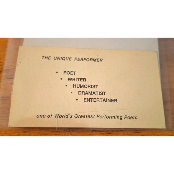 Vintage Business Card Otis O' Solomon Los Angeles Watts' Prophet and Performer - Picture 2 of 2